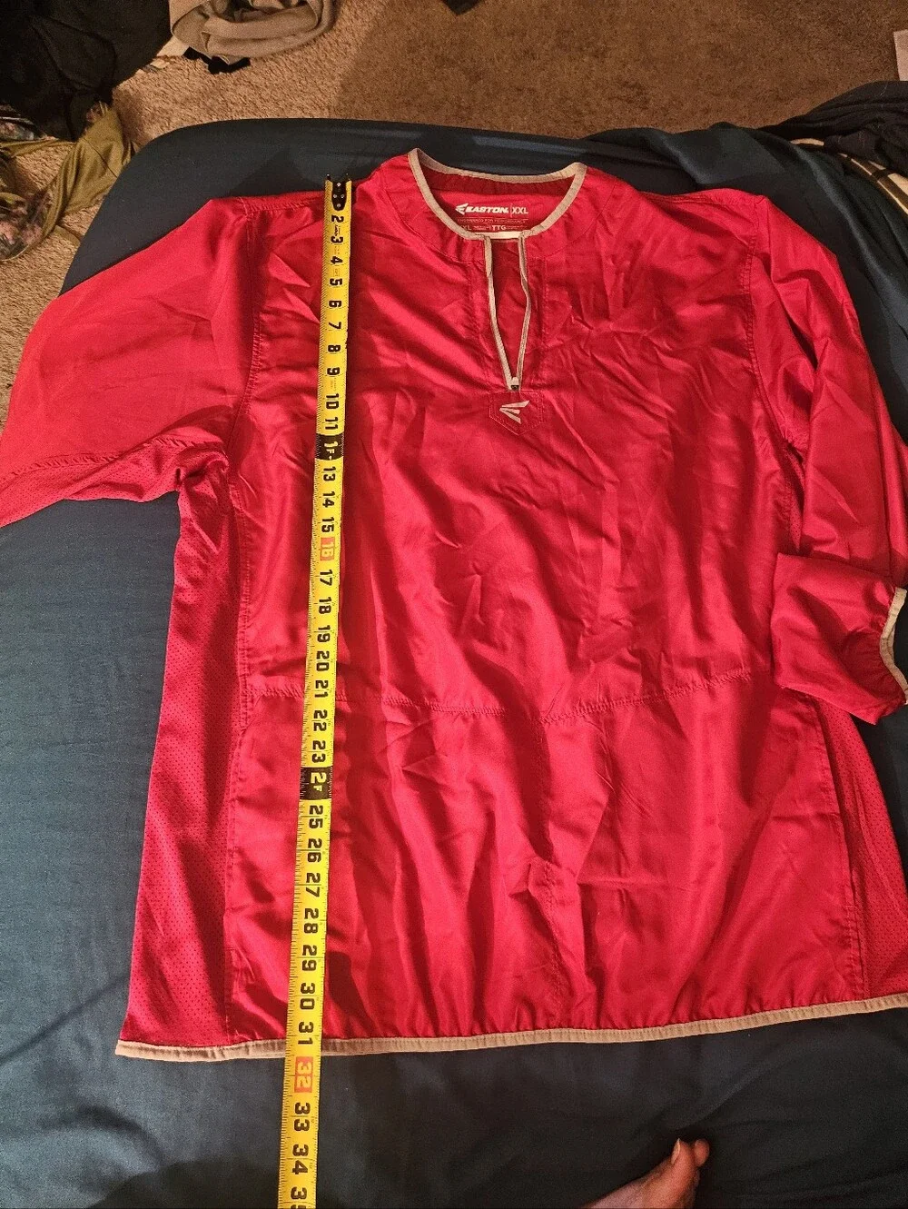 Easton Men's Bright Red Half-Zip Windbreaker Pullover Xxl